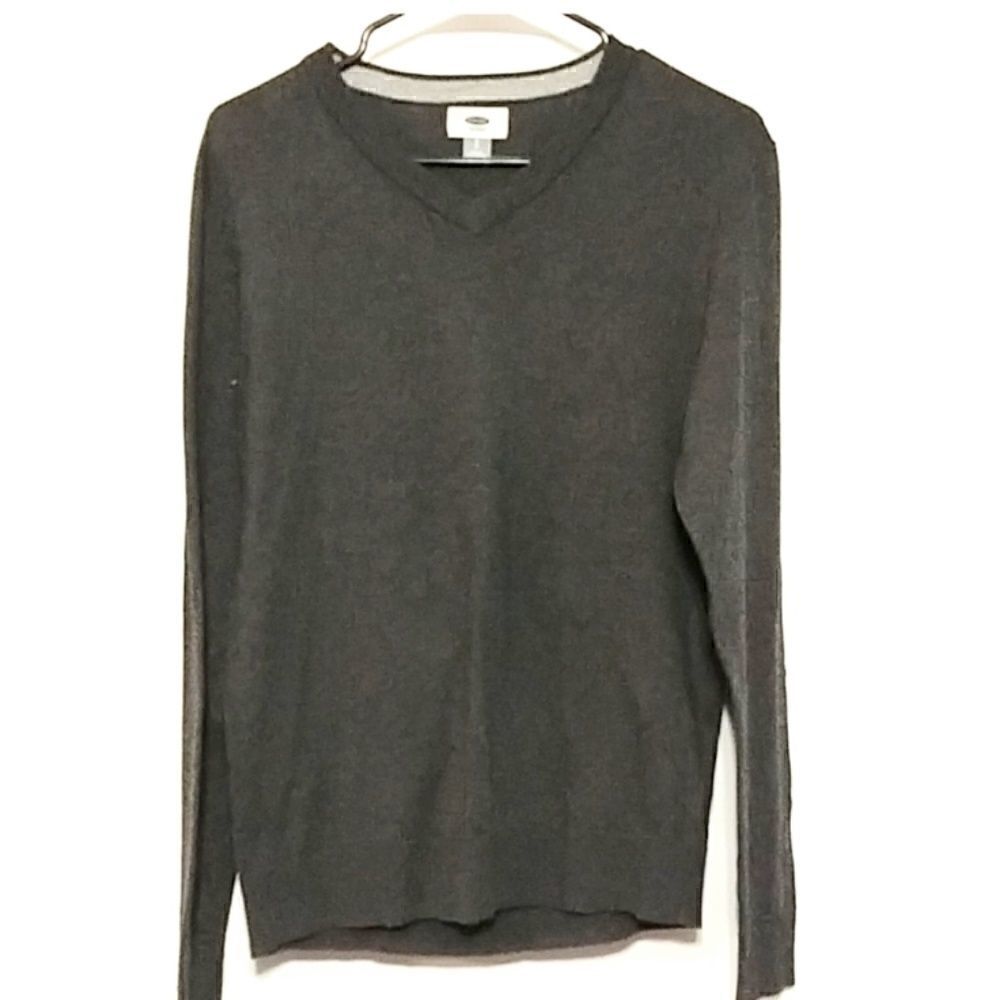 Old Navy charcoal gray v neck sweater Small